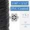 Laureola Industries 1/16" to 3/32" PVC Coated Black Color Galvanized Cable 7x7 Strand Aircraft Cable Wire Rope, 250 ft ZAG116332-77-GPB-250 - alternate 2